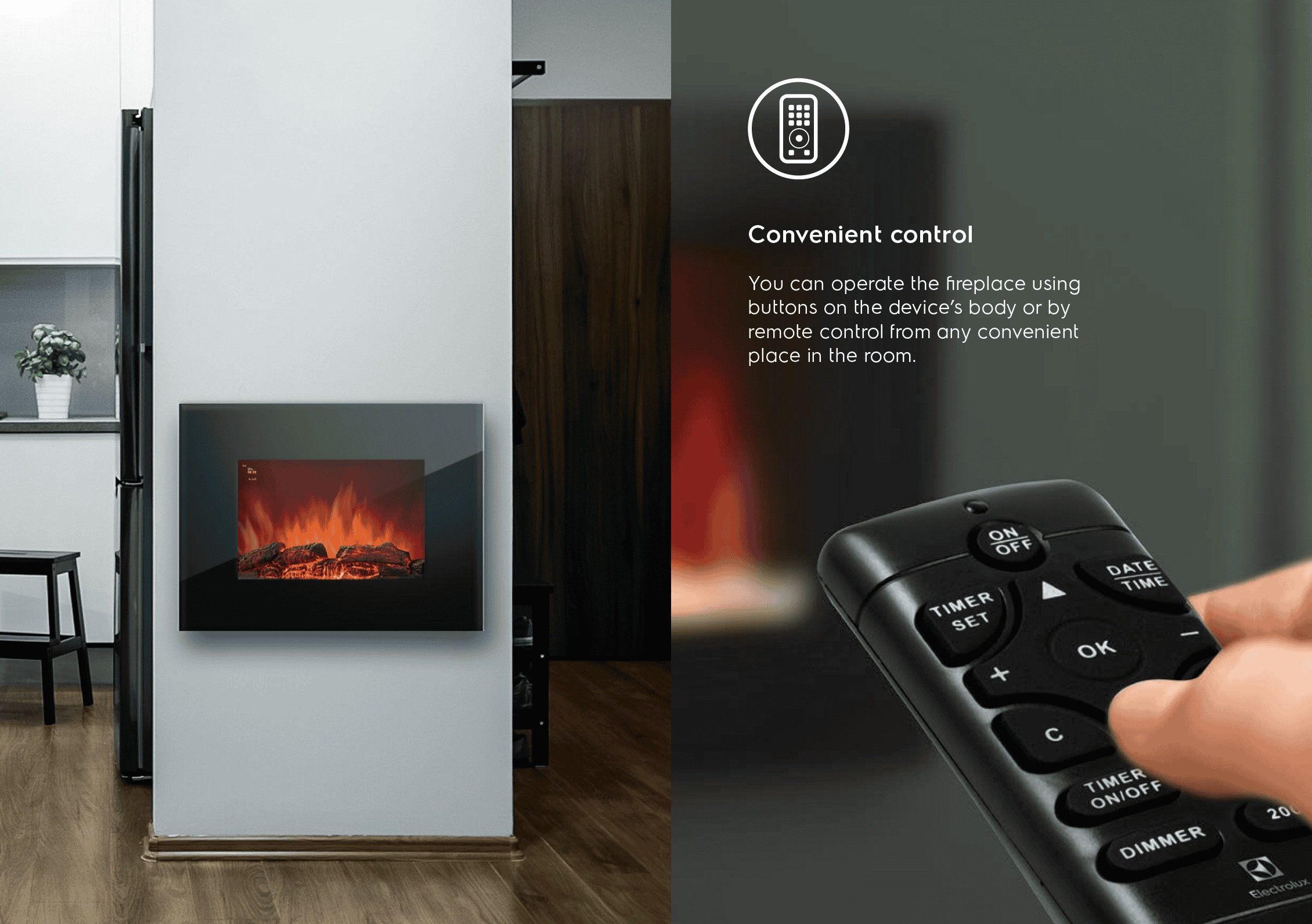 Τζάκι ηλεκτρικό επιτοίχιο Electrolux EFPW 1250 etzaki.gr 08