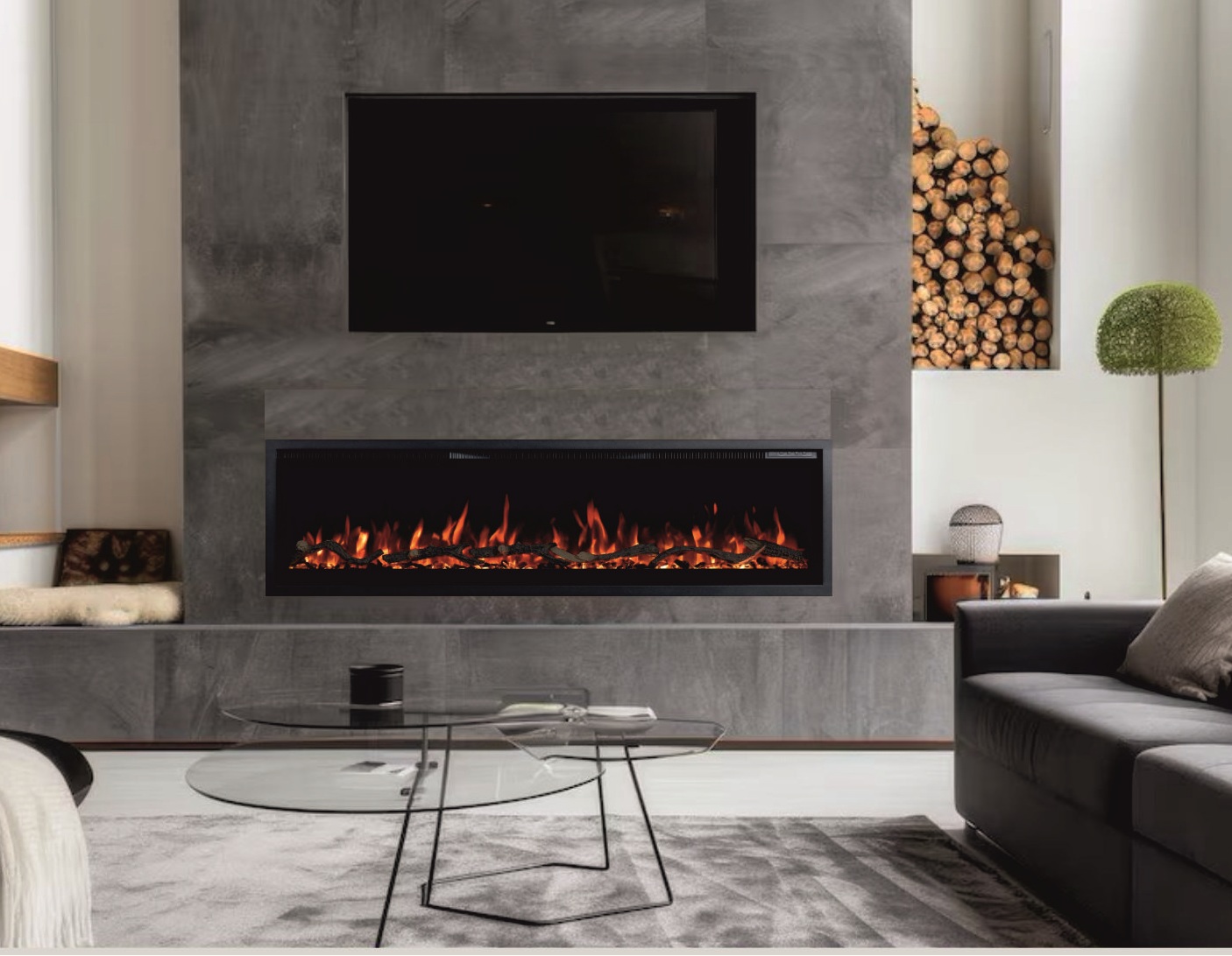 Τζάκι ηλεκτρικό επιτοίχιο Electrolux EFP/W 1250 - e-tzaki.gr