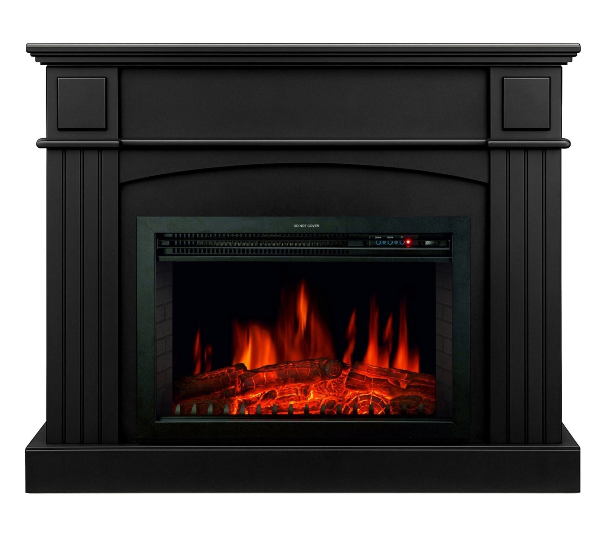 SOPRANO DE LUX BLACK – Επιδαπέδιο ηλεκτρικό τζάκι με επένδυση 02 e-tzaki.gr