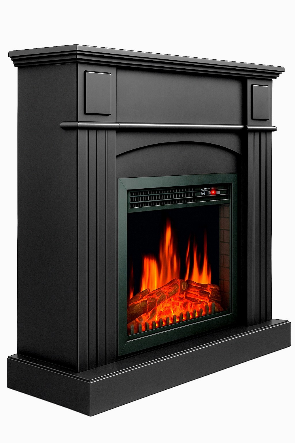 SOPRANO DE LUX BLACK – Επιδαπέδιο ηλεκτρικό τζάκι με επένδυση 03 e-tzaki.gr