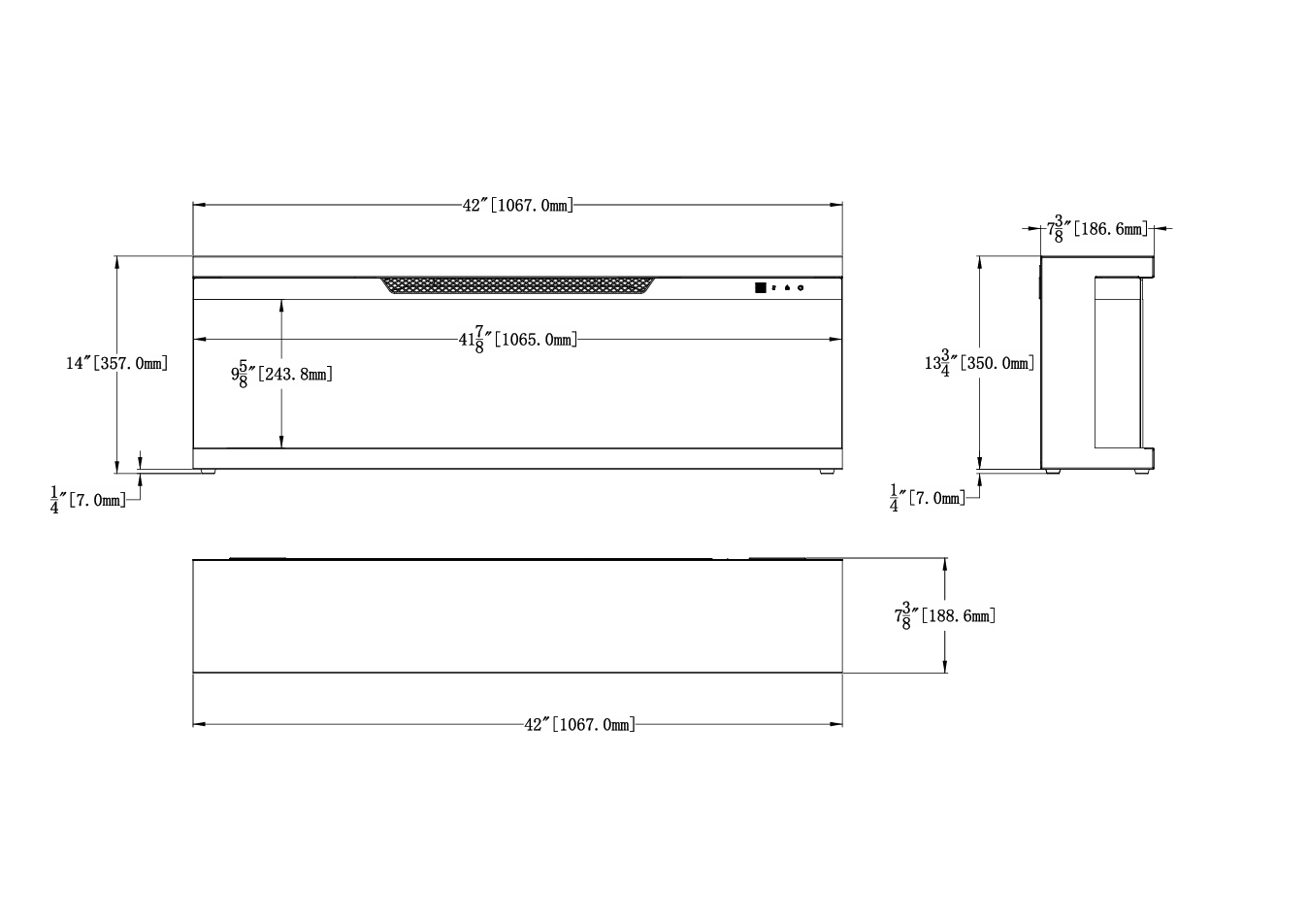 Ηλεκτρικό Τζάκι Smart Επιτοίχιο και Ένθετο Τριών Όψεων Berlin-42 L.E.D 1800W 11 e-tzaki.gr