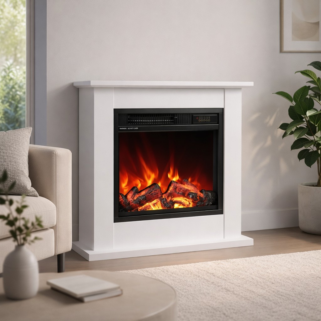 Monte Carlo White - Επιδαπέδιο ηλεκτρικό τζάκι 1350W με επένδυση MDF etzaki.gr 01