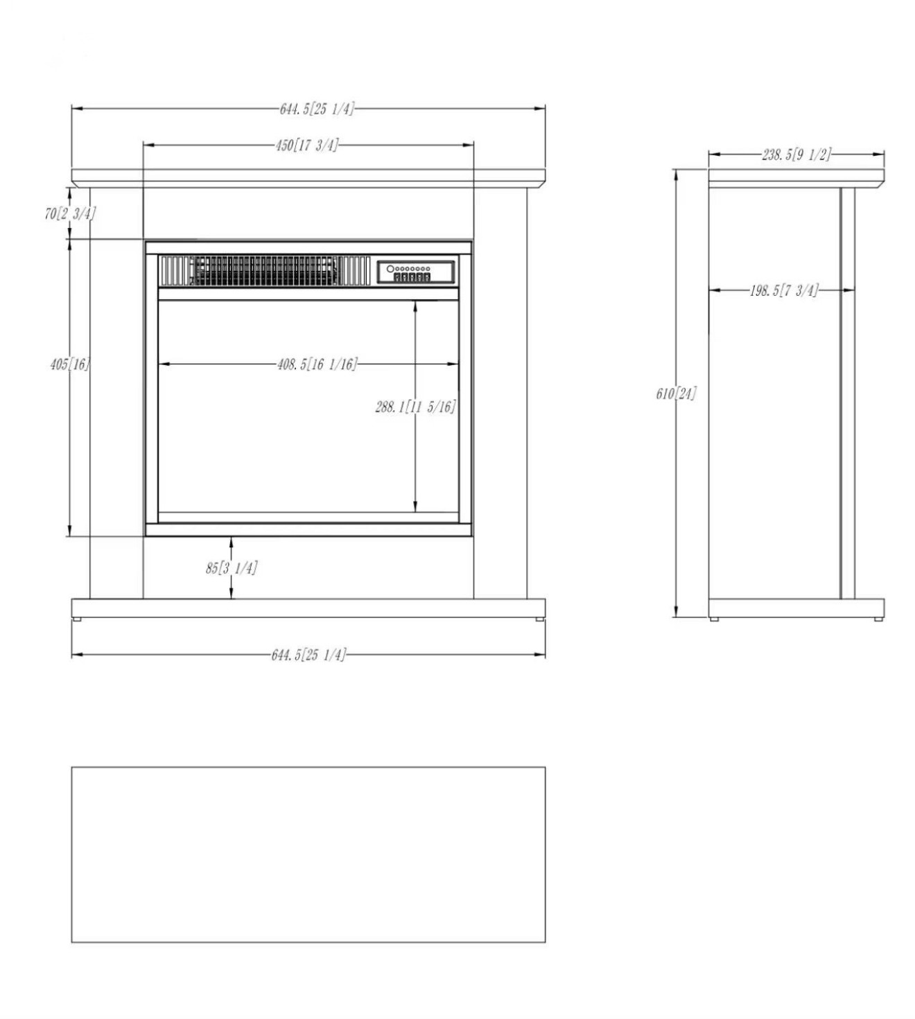 Monte Carlo White – Επιδαπέδιο ηλεκτρικό τζάκι 1350W με επένδυση MDF etzaki.gr 02